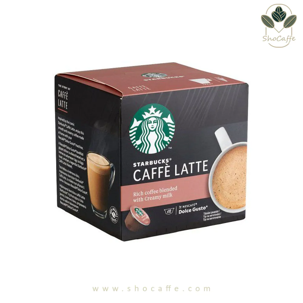 کپسول قهوه دولچه گوستو مدل  کافه لاته استار باکس Caffe Latte Starbucks-دوازده عددی
